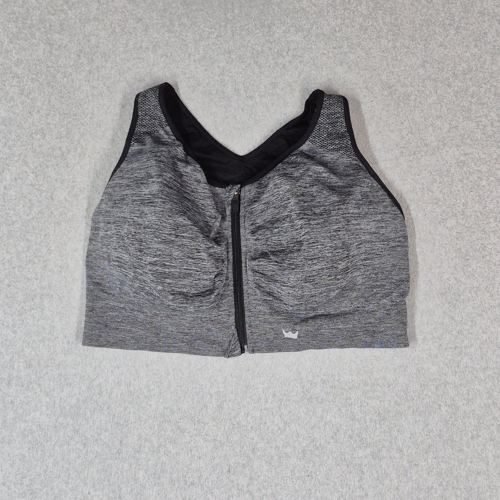 Shefit Women Sports Bra 5 LUXE Gray Wireless Front Closure Adjustable